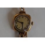 Ladies 9ct Gold Swiss wristwatch