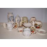 Collection of sadler pottery to include ginger jar