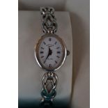 Ladies silver Rotary wristwatch boxed & working