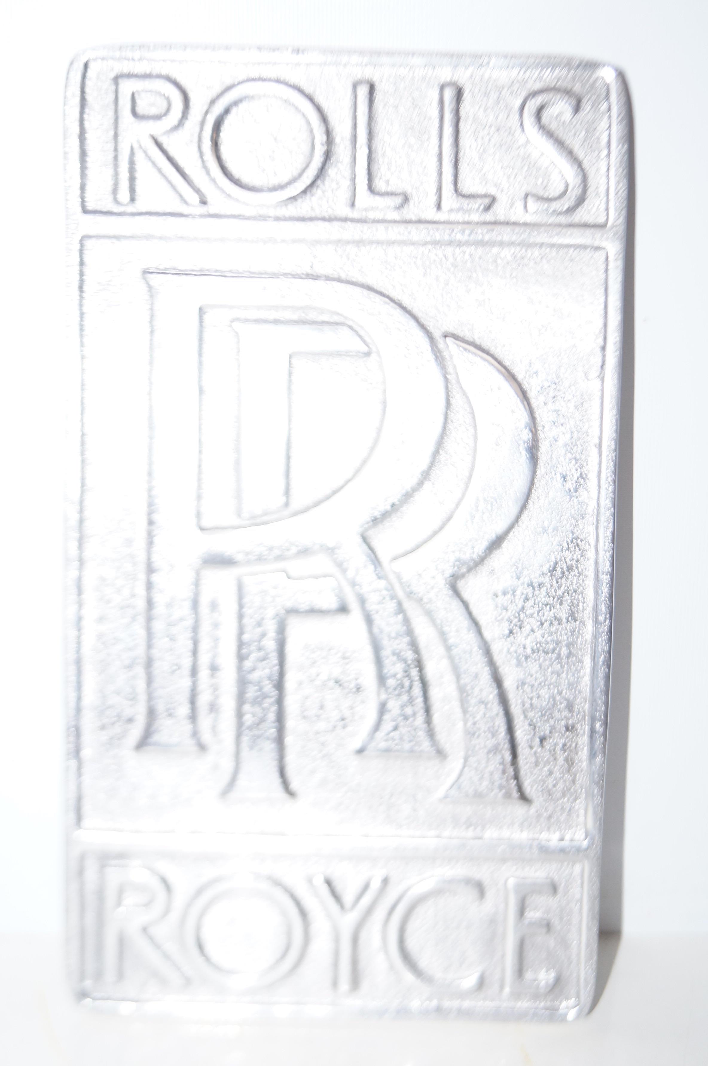 Rolls Royce metal wall plaque 29 x 17 cm