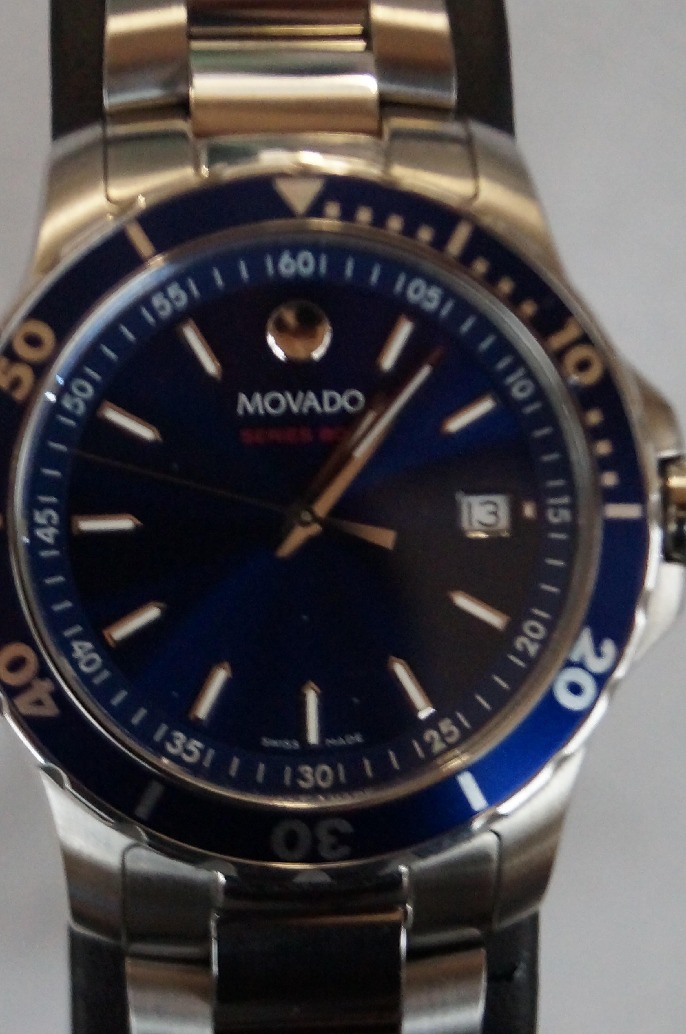 Gents Movado series 800 wristwatch original box