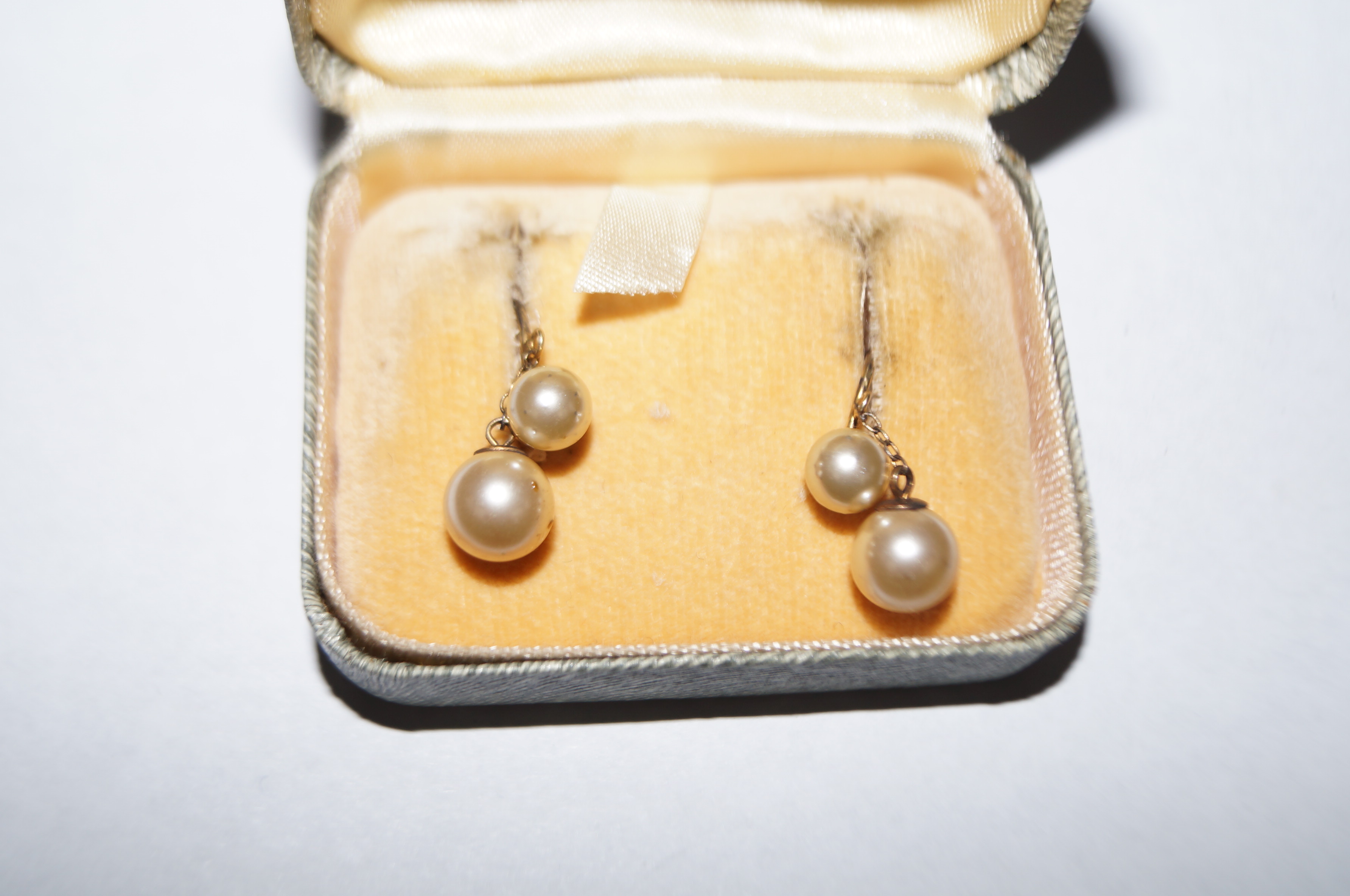 Pair of silver lotus earrings