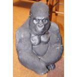 Stoneware figure of a gorilla Height 45 cm