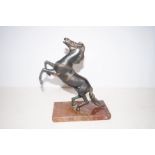 Bronze figure of a horse on a plinth Height 28 cm