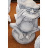 Stoneware figure of a gremlin Height 38 cm