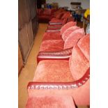 Large suite deep buttoned leather & upholstered in