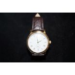 Gents sub dial wristwatch with leather strap