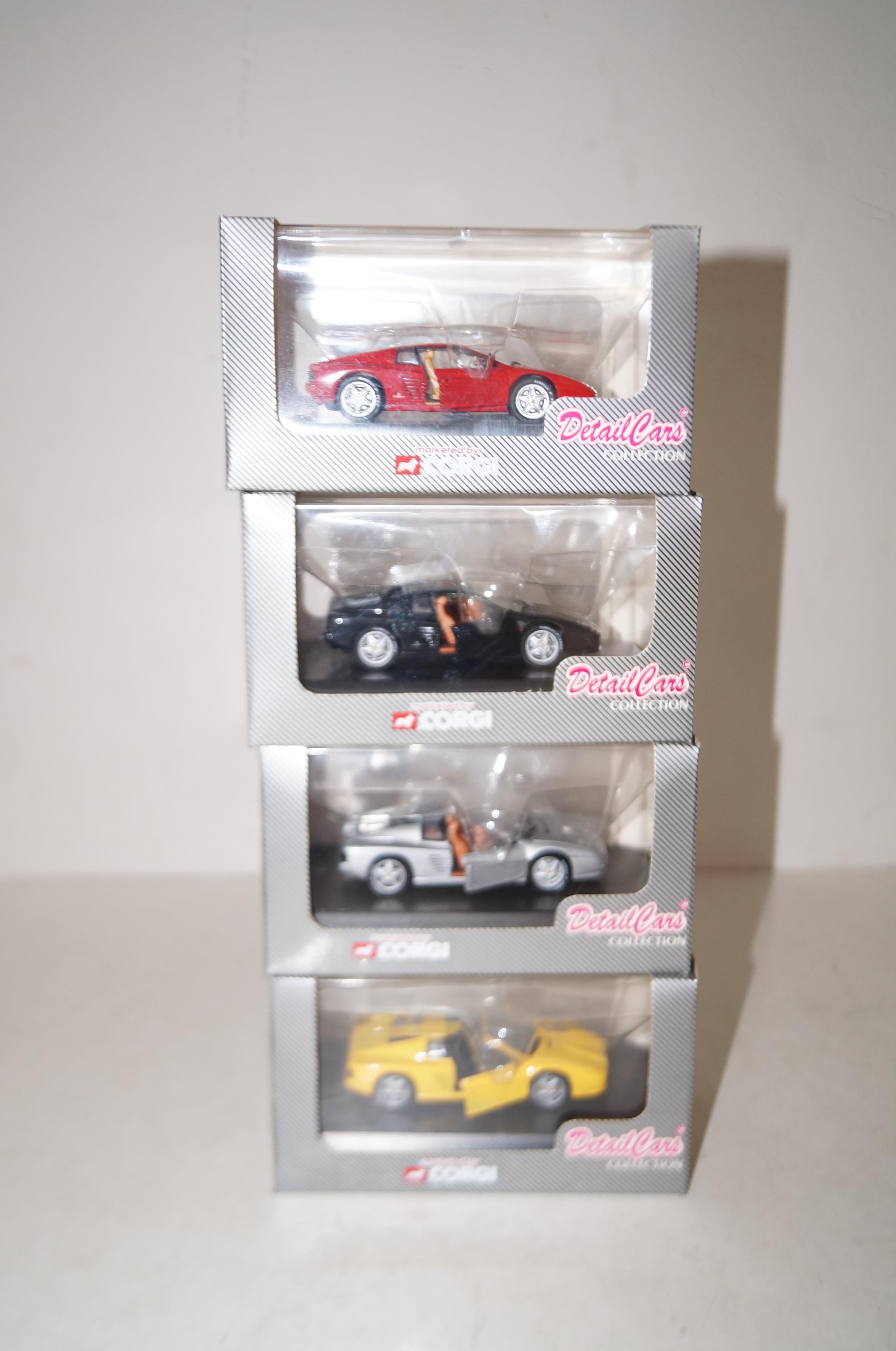 4 Mint & boxed corgi detailed cars collection