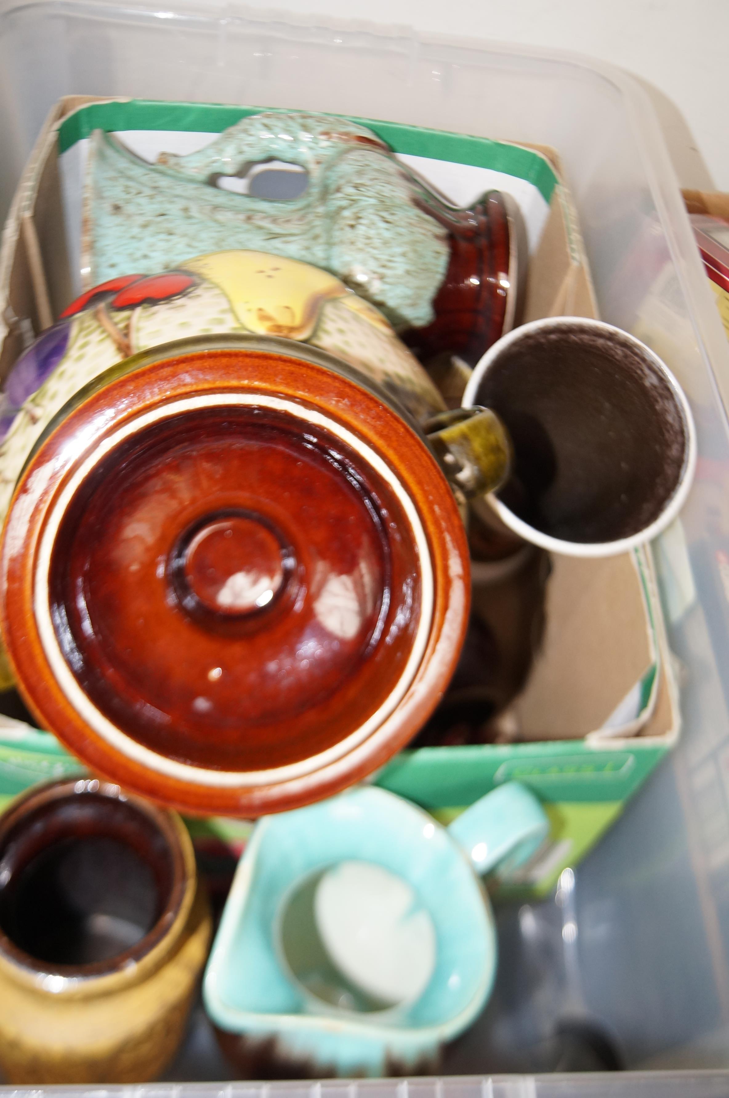 Box full of west German pottery