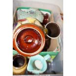 Box full of west German pottery