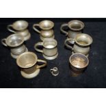 Collection of 8 small tankards