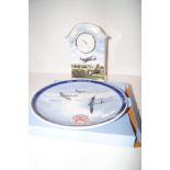 Spit fire ceramic clock together with a spit fire