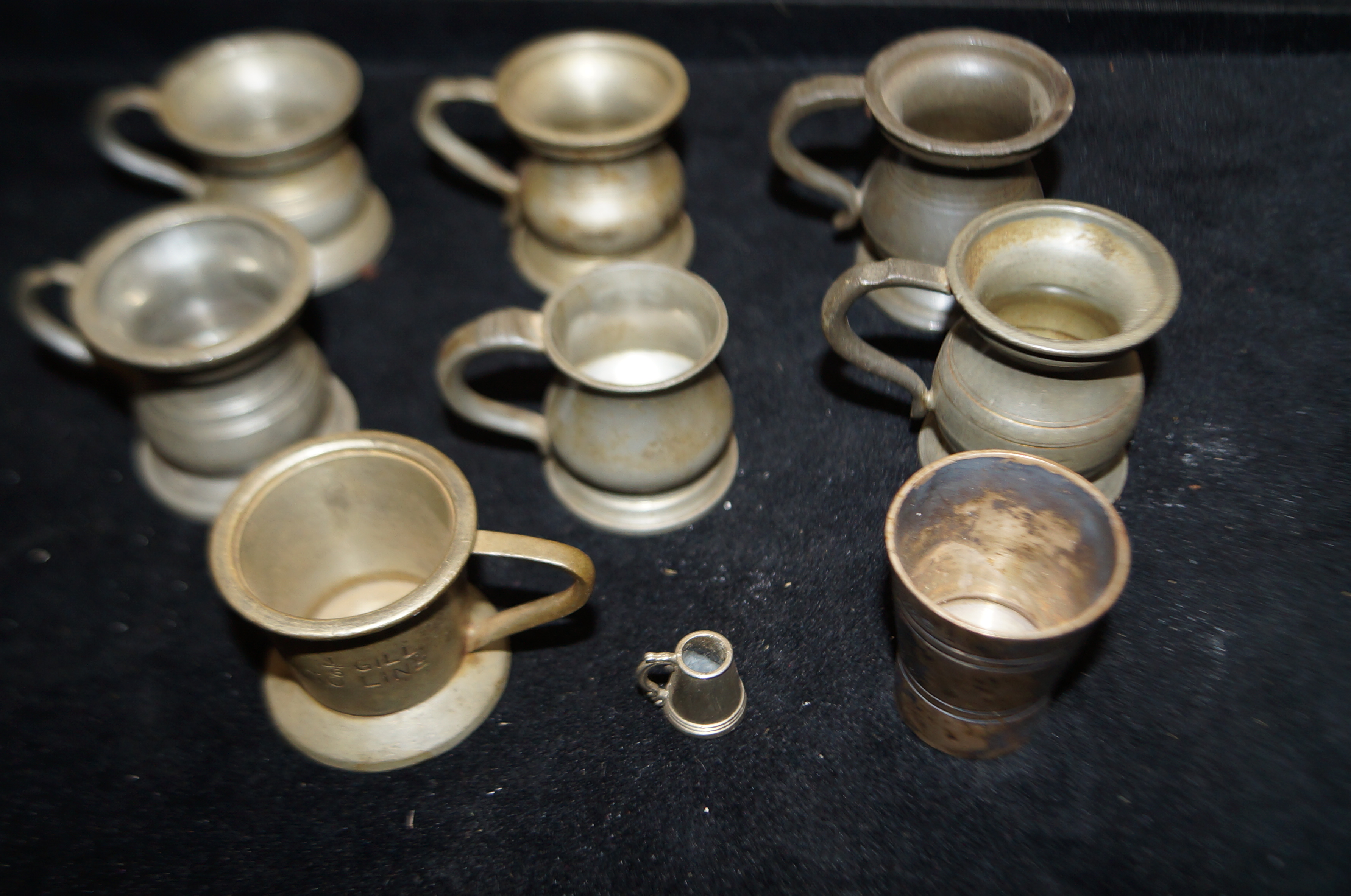 Collection of 8 small tankards