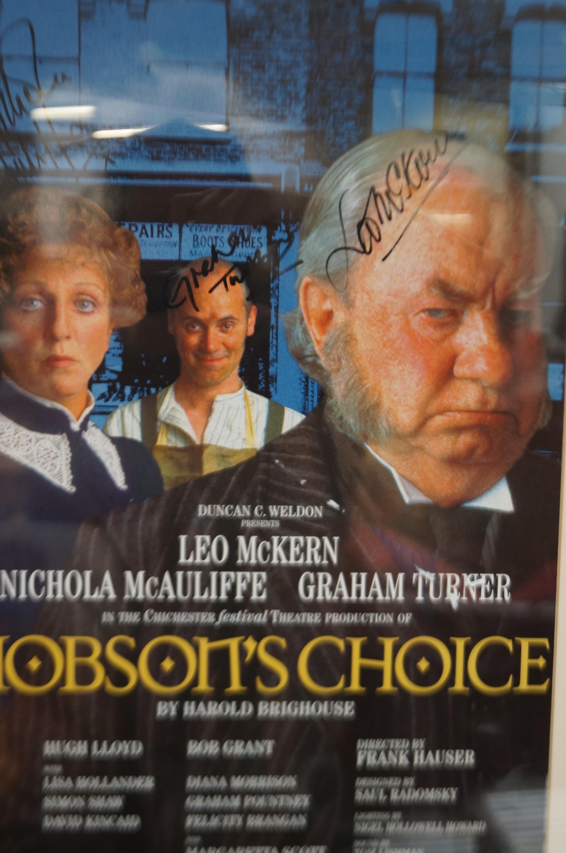 Hobsons choice signed theatre poster by Leo mckern