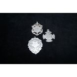 3 Silver watch chain fobs