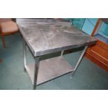 Stainless steel catering work top Height 92 cm Wid