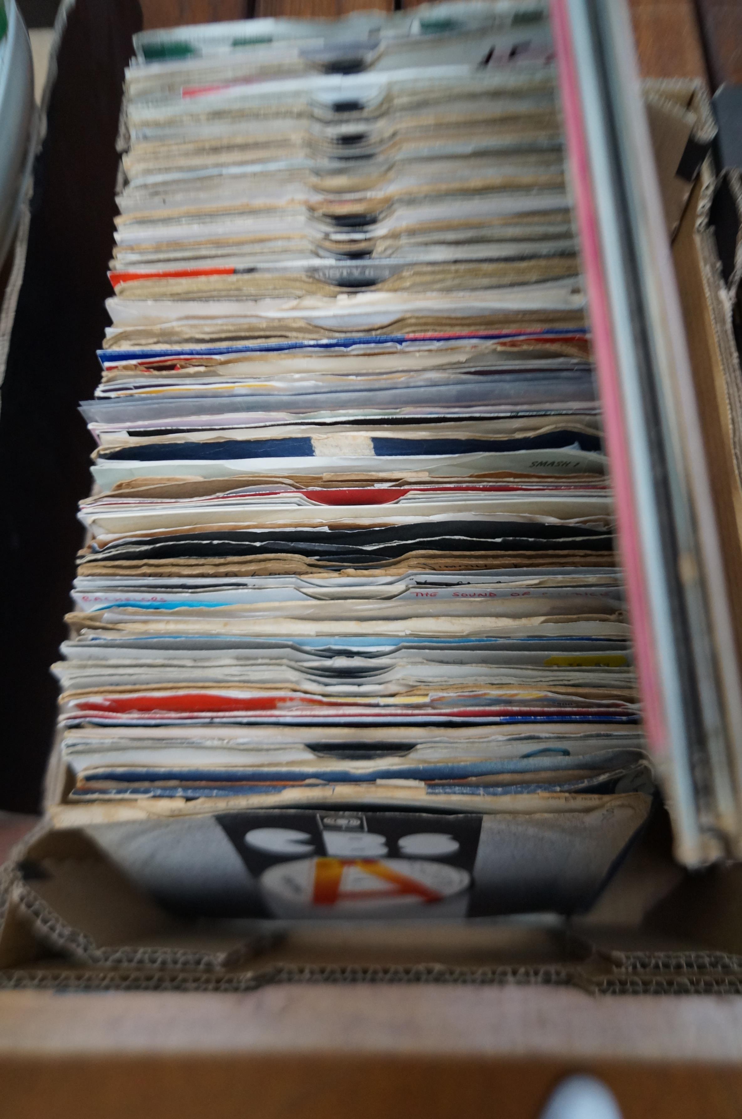 Box of single records