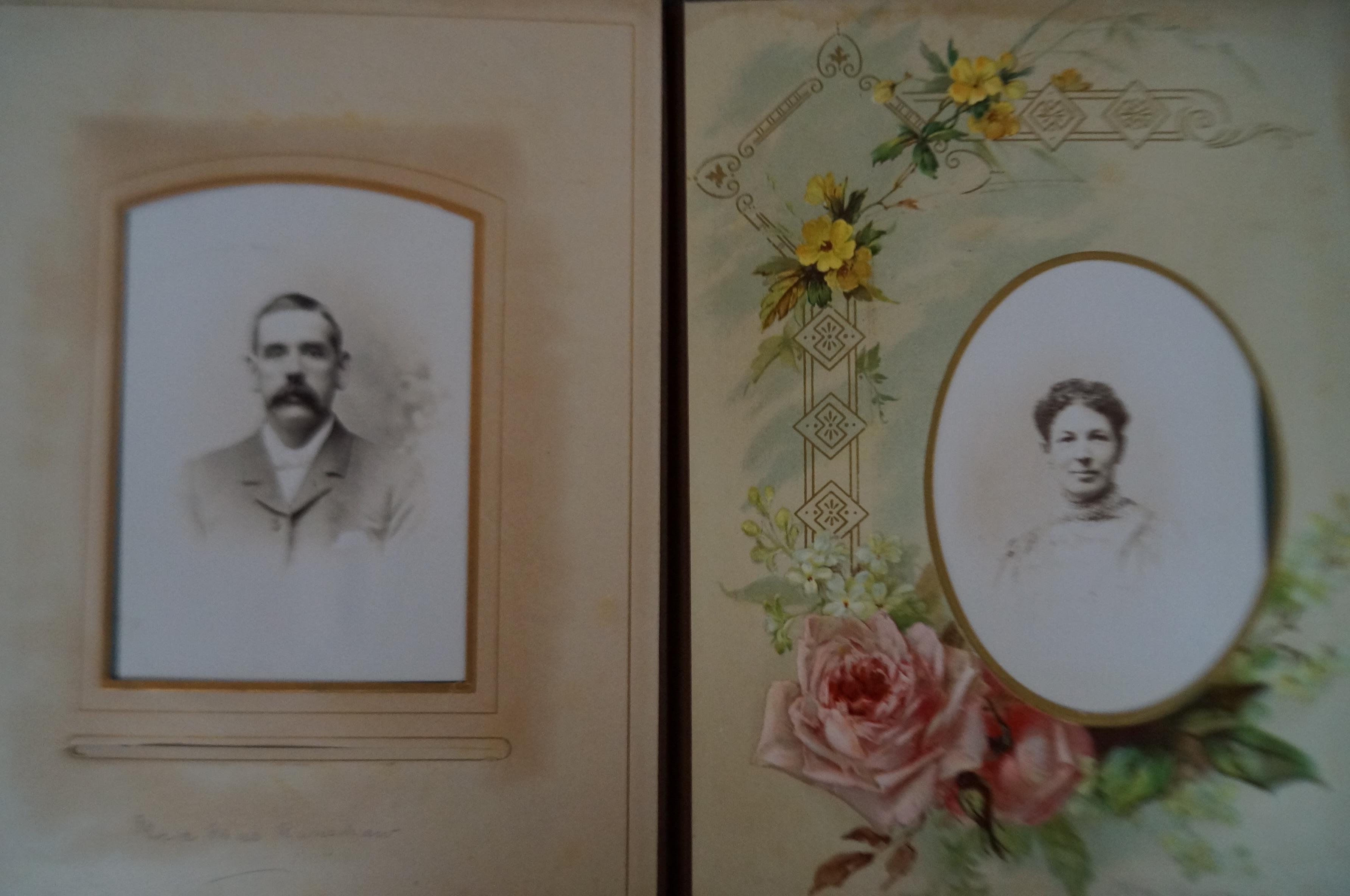 Edwardian photograph album, many photographs