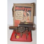 Mini type vintage tin child type writer with box