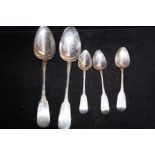 2x Irish hallmarked serving spoons together with 3