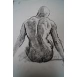 James Foord charcoal life study signed in pencil