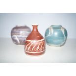 3 Studio pottery vases