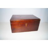 Victorian wooden box with inner shelf