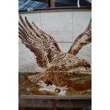 Framed H & R Johnson tiles eagle