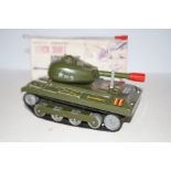 Battery operated stick shift army tank made in Jap