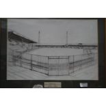 Signed print of burnden park signed by Nat Lofthou