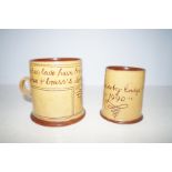 2 Stoneware mugs