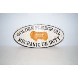 Cast iron golden fleece sign