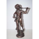 Continental bronze figure of a fruit picker Height