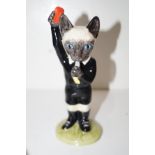 Beswick footballing felines Red card Height 17 cm