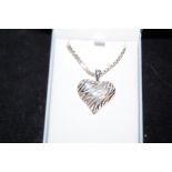 Silver & gilt heart necklace