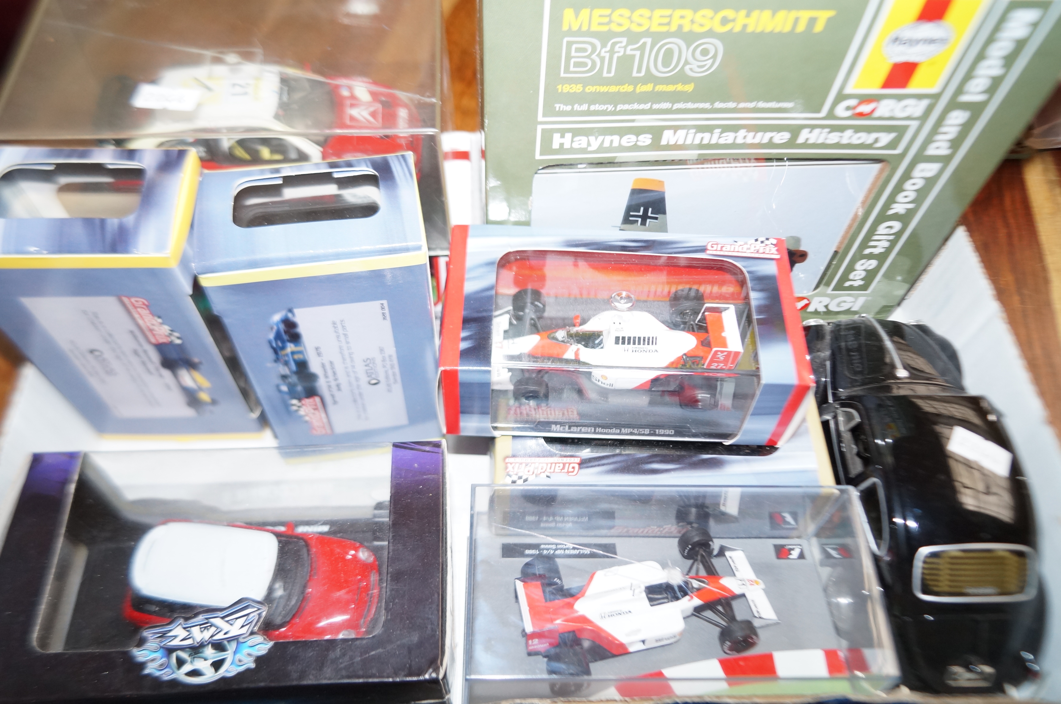 Box of model cars