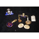 Collection of pin brooches & badges