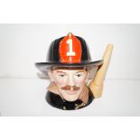 Royal Doulton character jug The fireman Height 19