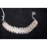 Silver coin bracelet