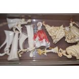 Box of 11 ceramic figures & others