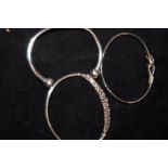 3 Silver bangles