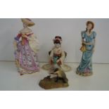 Capodimonte figure & 3 others