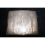 Art deco silver cigarette case Birmingham hallmark