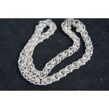 Gents Silver Double Link Neck Chain