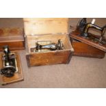 3 Early 20th century sewing machines