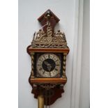 Dutch wall clock with weights