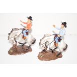 Renaker Hagen cowboy figures x2 (A/F) Height 14 cm