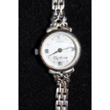 Ladies prestige time wristwatch with silver case &