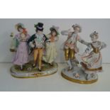 2 Capodimonte style figurines Tallest 20 cm