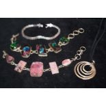 Collection of costume jewellery some silver